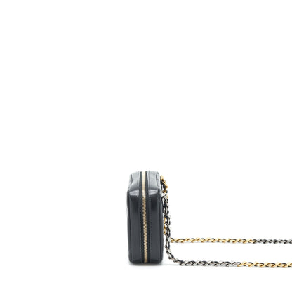 Chanel 19 Camera Bag Lambskin Black With Gold/Sliver Hardware