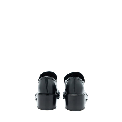 Chanel 22K Size 38 Loafer Leather Black GHW