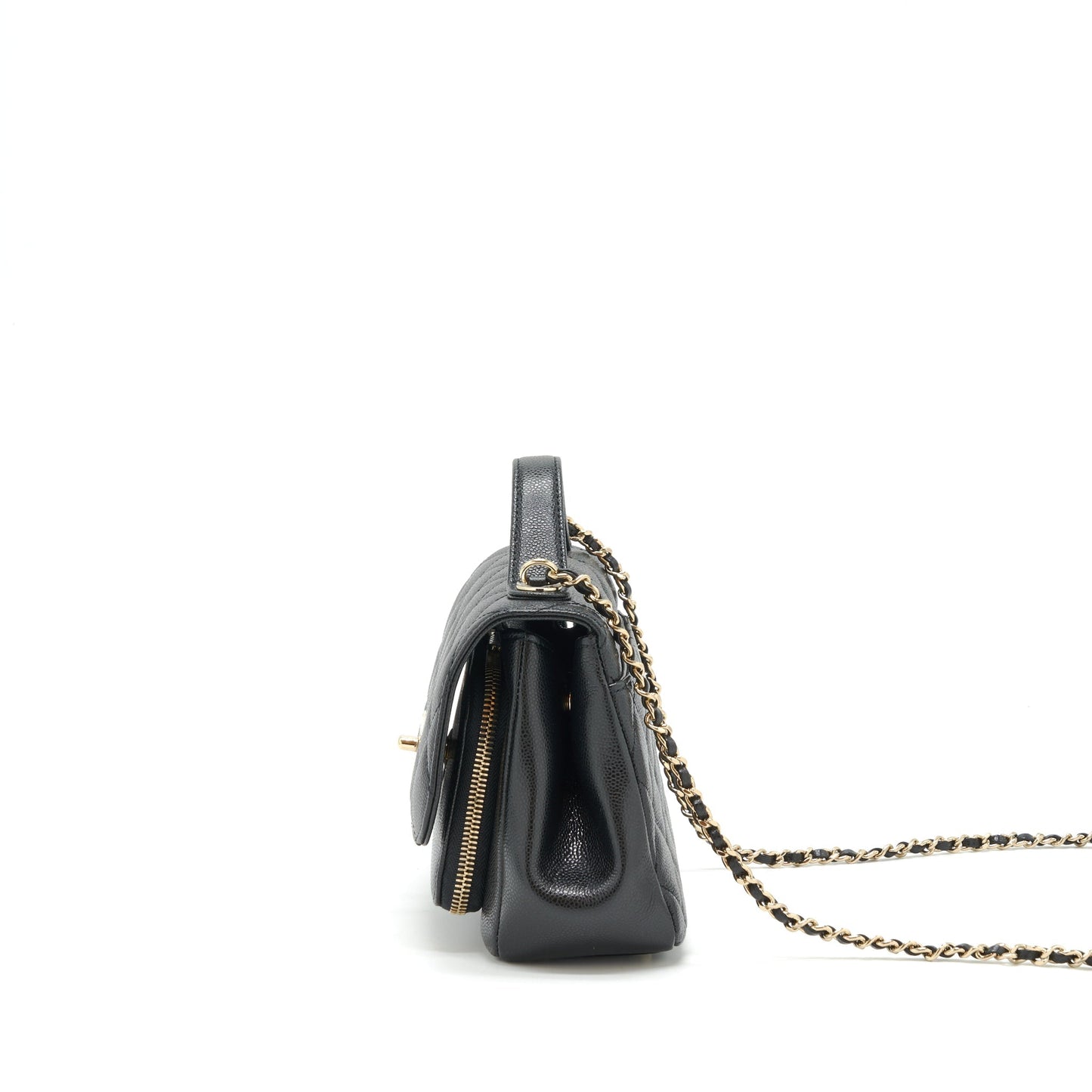 Chanel Small Business Affinity Caviar Black LGHW (Microchip)