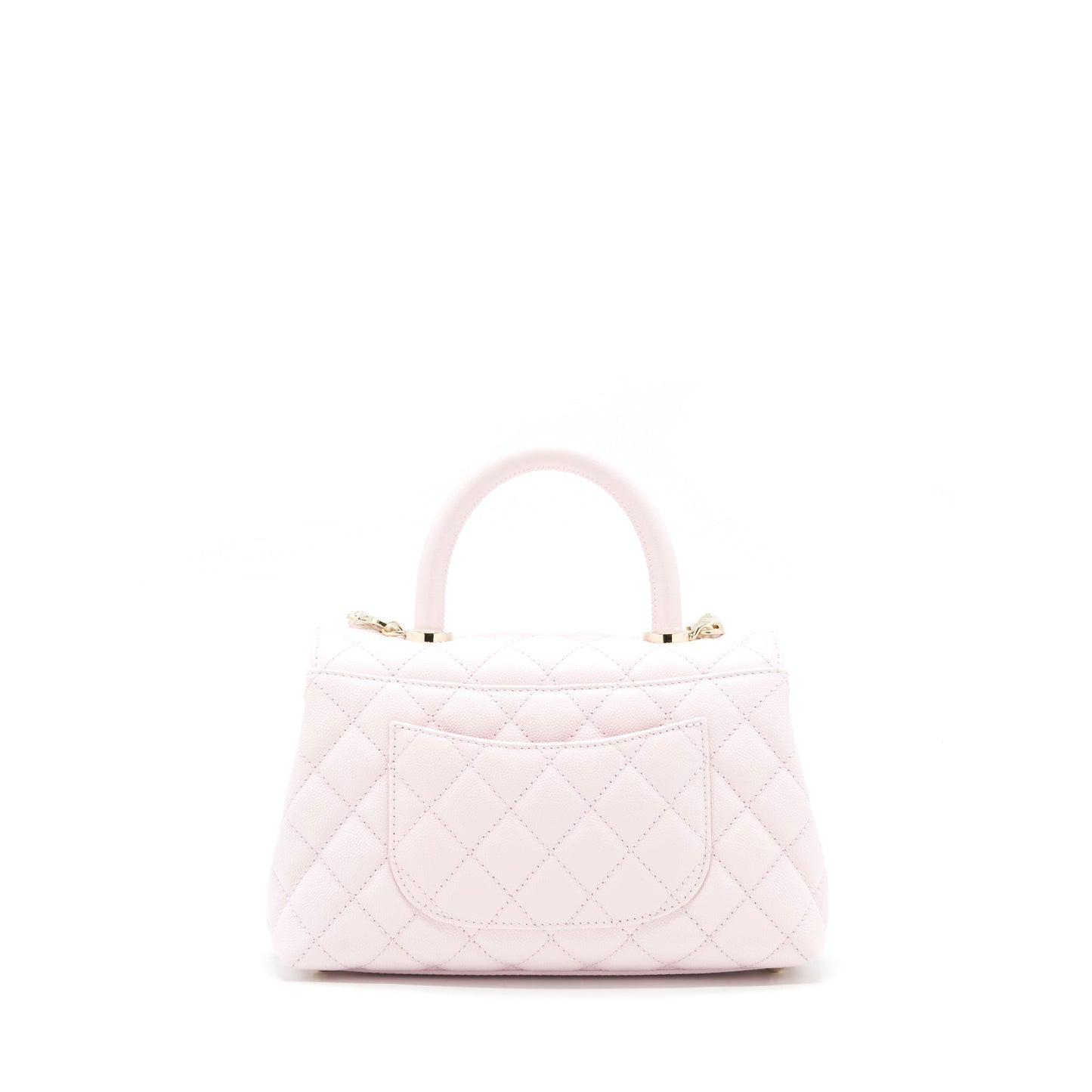 Chanel 22P Small Coco Handle Caviar Light Pink LGHW (Microchip)