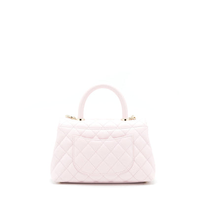Chanel 22P Small Coco Handle Caviar Light Pink LGHW (Microchip)