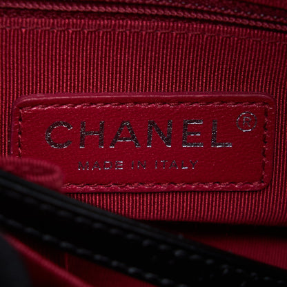 Chanel Small Gabrielle Hobo Bag With Top Handle Aged Calfskin Black Multicolour Hardware