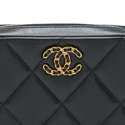 Chanel 19 Camera Bag Lambskin Black With Gold/Sliver Hardware