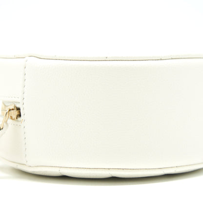 Chanel Round mini Bag Caviar white LGHW