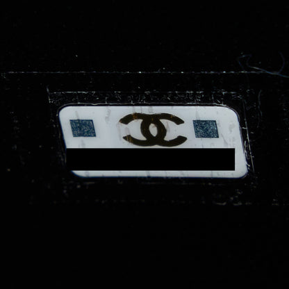 Chanel 22B Flap Bag With Enamel Top Handle Lambskin Black GHW