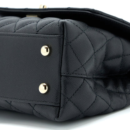 Chanel Coco Handle Caviar Black LGHW(Microchip)