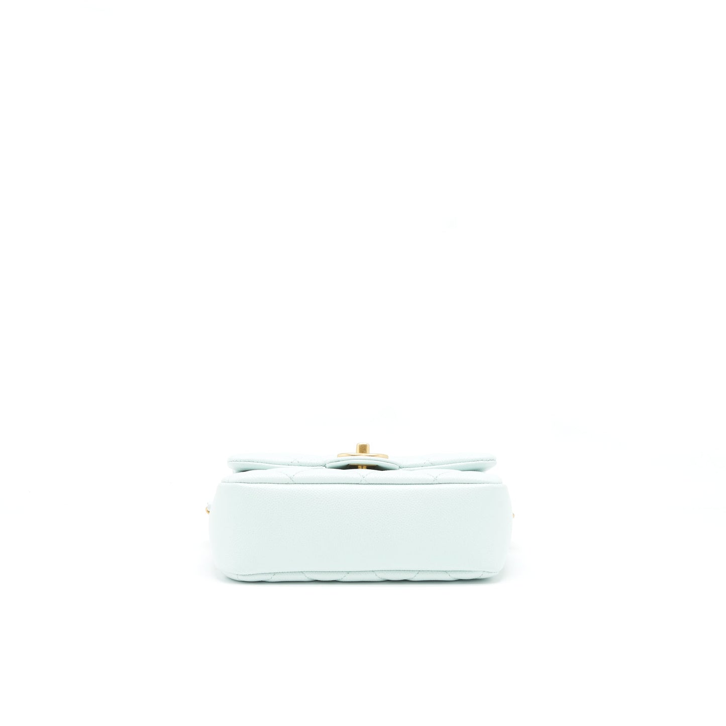 Chanel 21K My Perfect Mini Flap Bag Caviar Iridescent Pastel Green GHW (Microchip)
