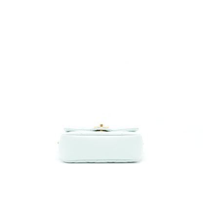 Chanel 21K My Perfect Mini Flap Bag Caviar Iridescent Pastel Green GHW (Microchip)