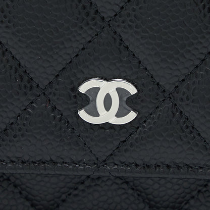 Chanel Classic Wallet On Chain Caviar Black SHW(Microchip)