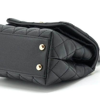 Chanel Mini Coco Handle Caviar Black LGHW