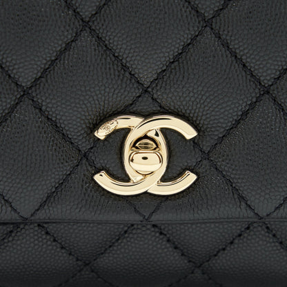 Chanel Mini Coco Handle Caviar Black LGHW