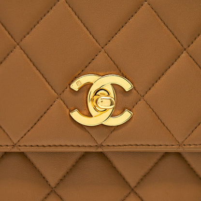 Chanel Vintage Kelly Shoulder Bag Dark Beige GHW