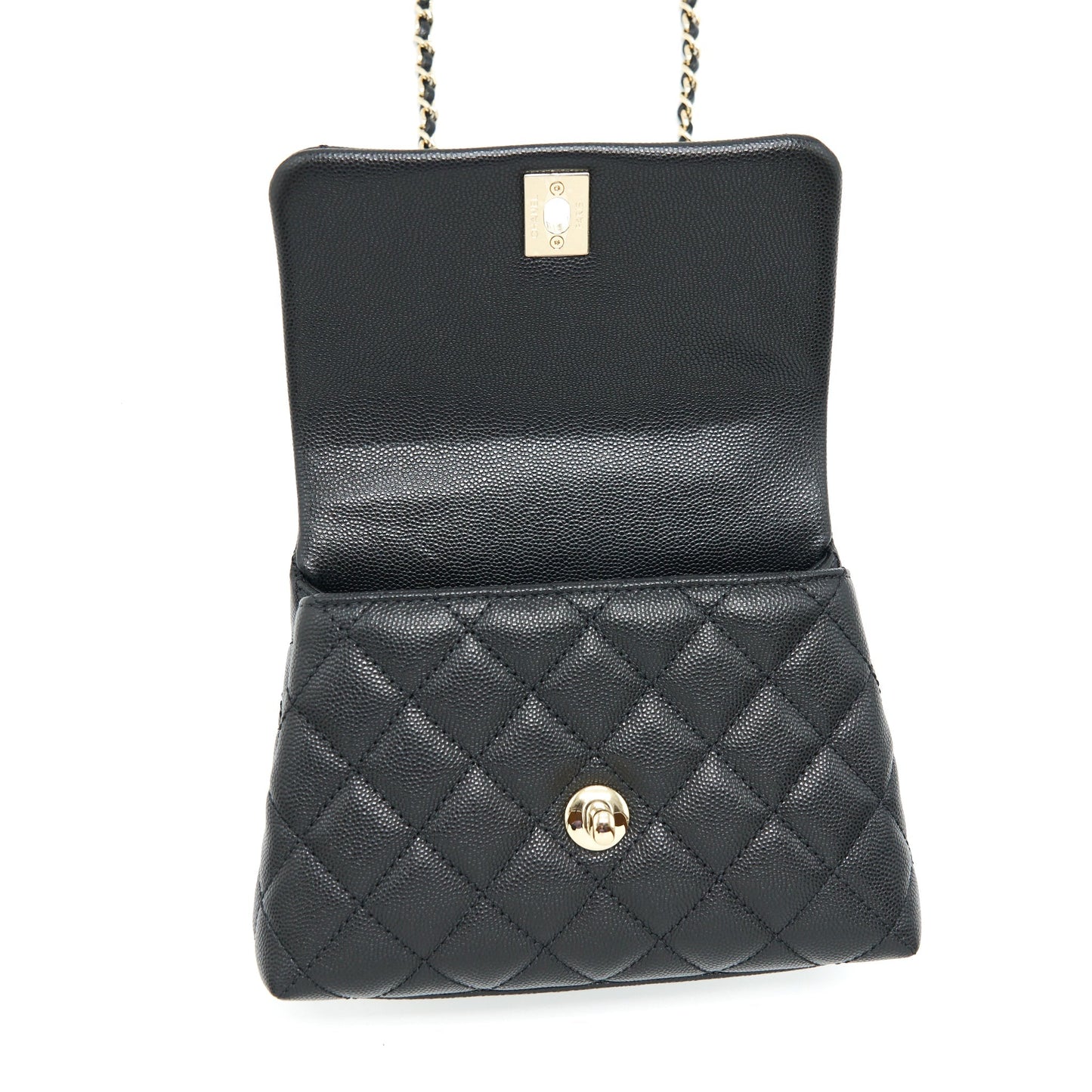 Chanel Mini Coco Handle Caviar Black LGHW