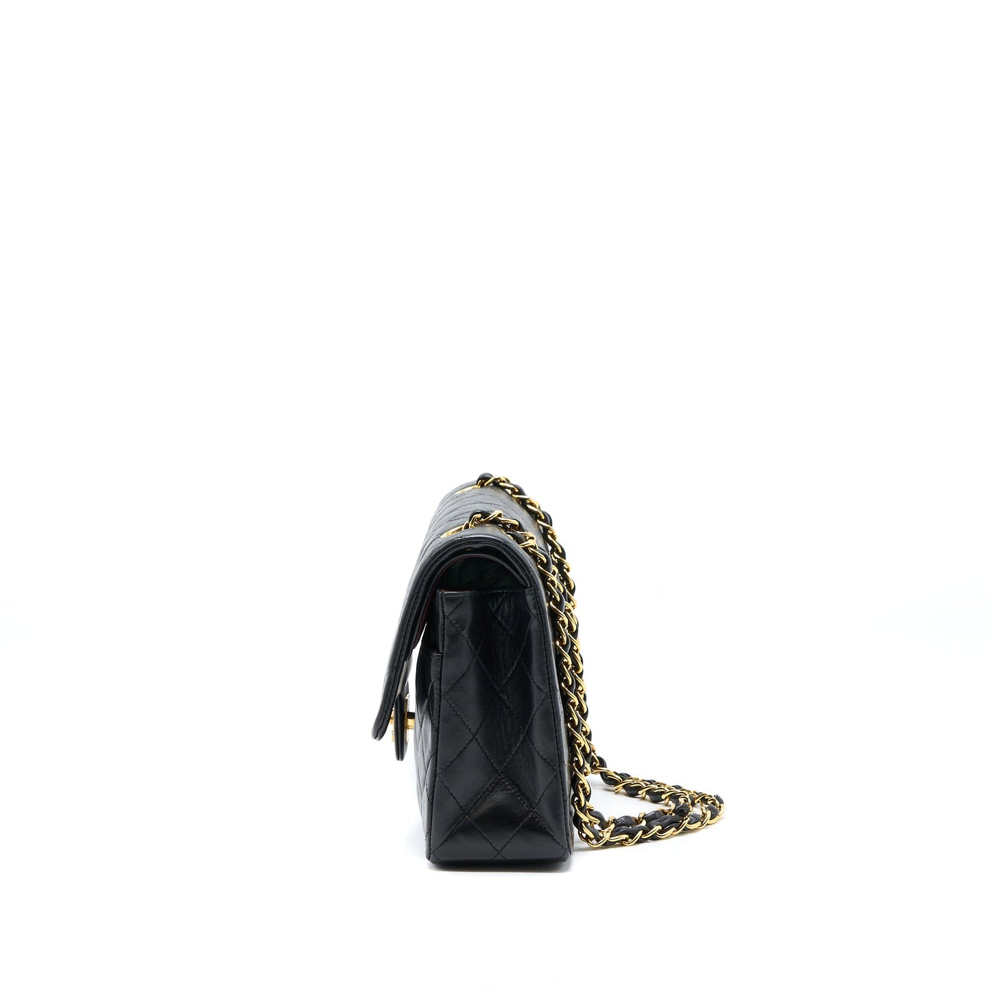 Chanel Vintage Medium Flap Bag Lambskin Black GHW