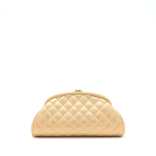Chanel Timeless Clutch Caviar Gold Brushed GHW