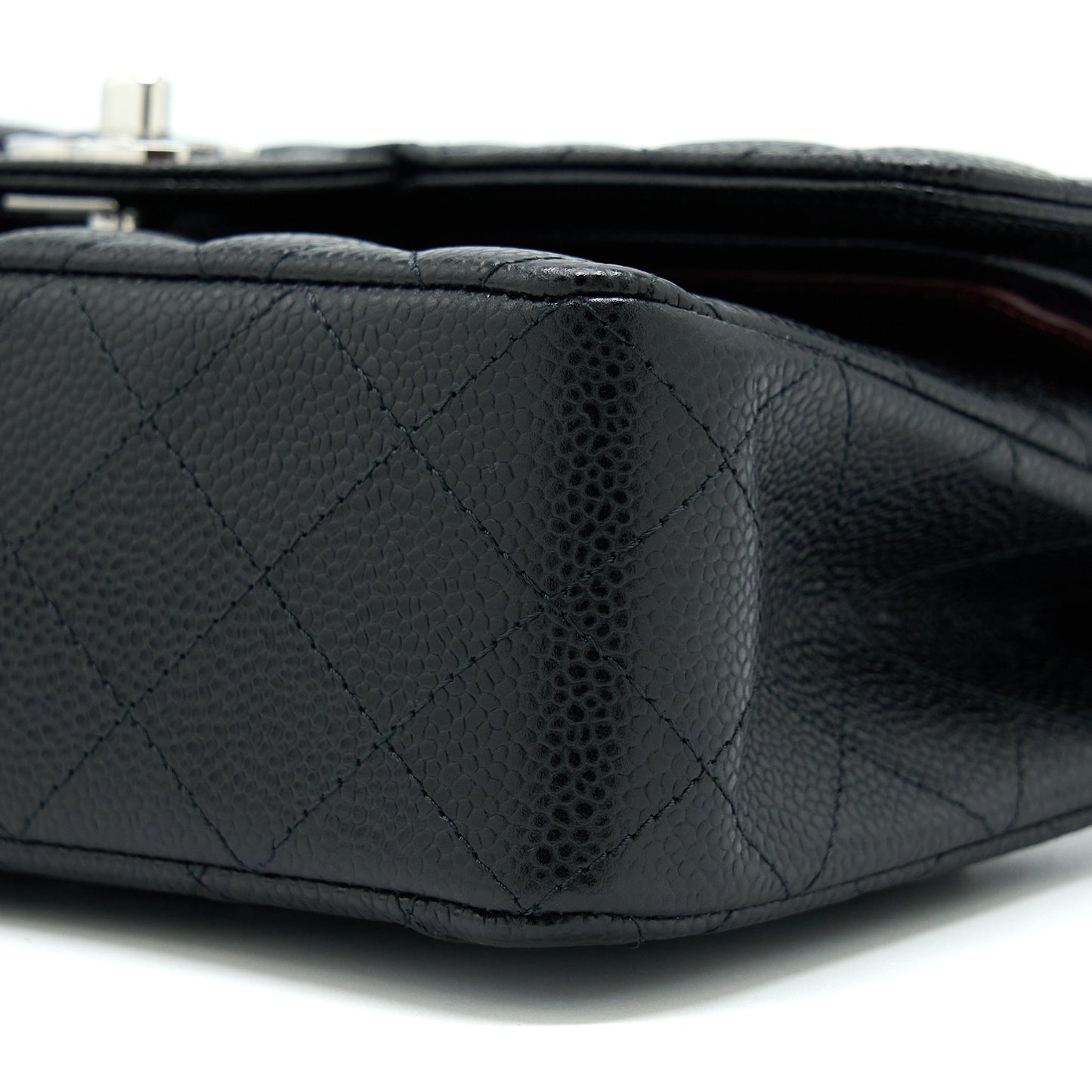 Chanel Small Classic Flap Bag Caviar Black SHW (Microchip)
