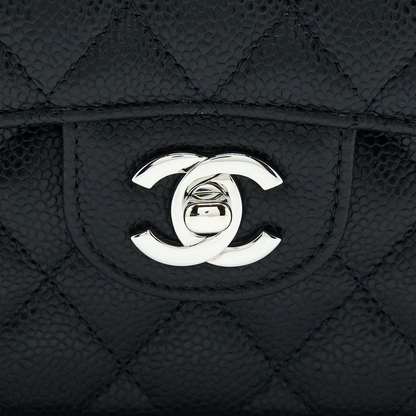 Chanel Small Classic Flap Bag Caviar Black SHW (Microchip)