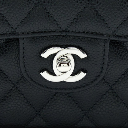 Chanel Small Classic Flap Bag Caviar Black SHW (Microchip)