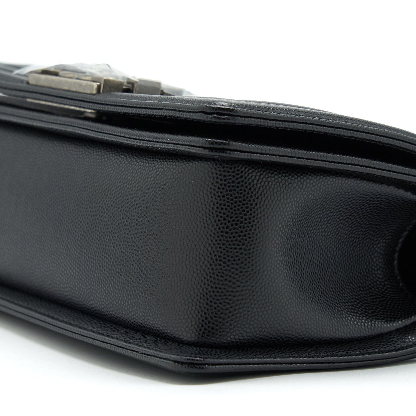 Chanel Small Boy Bag Caviar Black Ruthenium Sliver Hardware (Microchip)