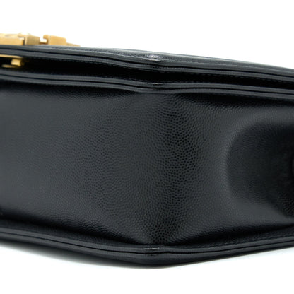 Chanel Medium Boy Bag Caviar Black Brushed GHW