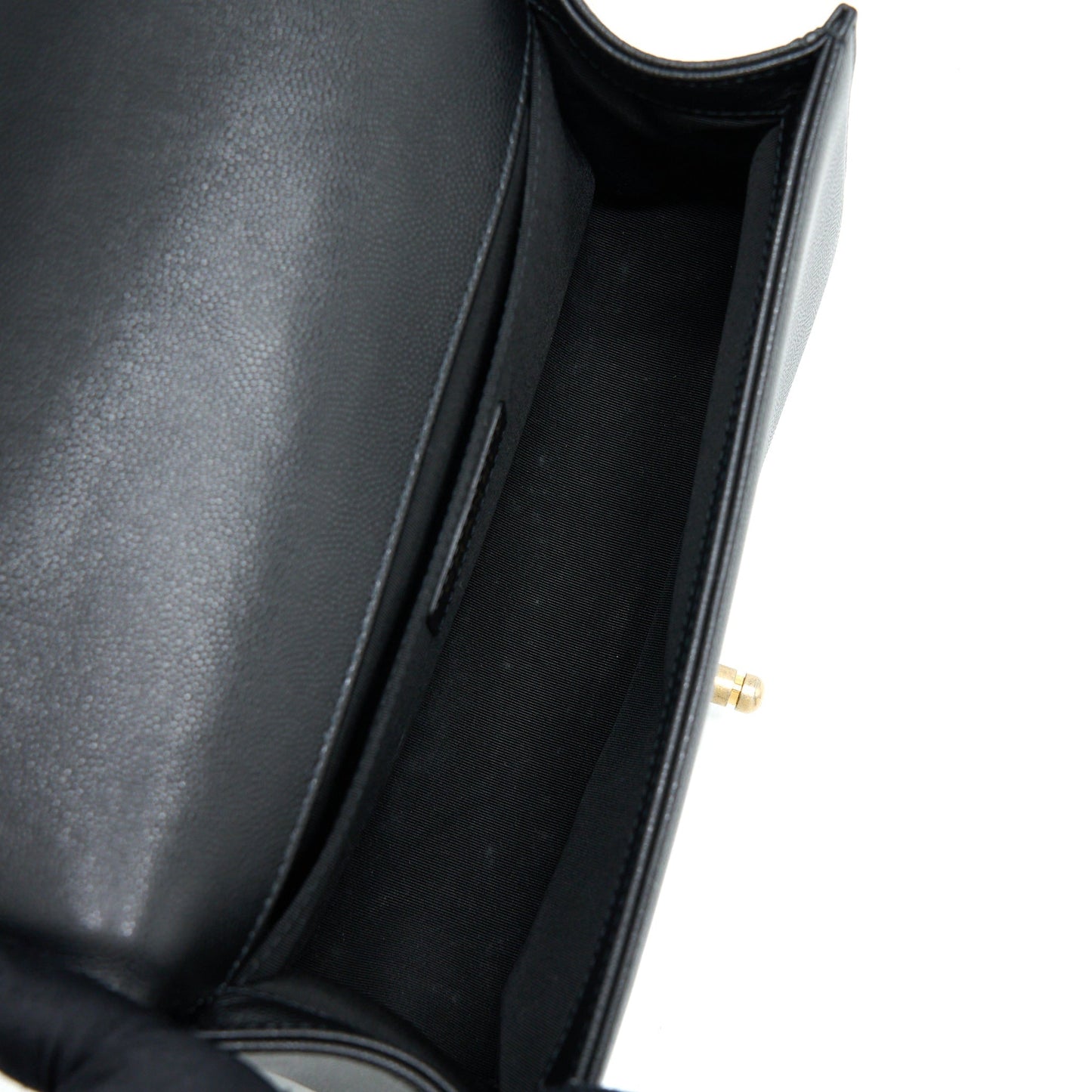 Chanel Medium Boy Bag Caviar Black Brushed GHW