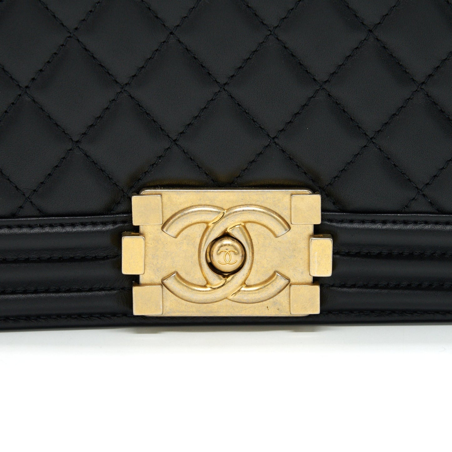 Chanel small boy Bag Calfskin Black with GHW serial27