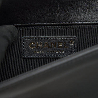 Chanel small boy Bag Calfskin Black with GHW serial27