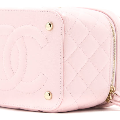 Chanel 22S Top Handle Vanity Bag Caviar Light Pink LGHW (Microchip)