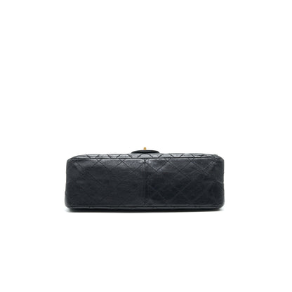 CHANEL 2.55 226 Reissue Flap Bag Aged Calfskin in Black GHW