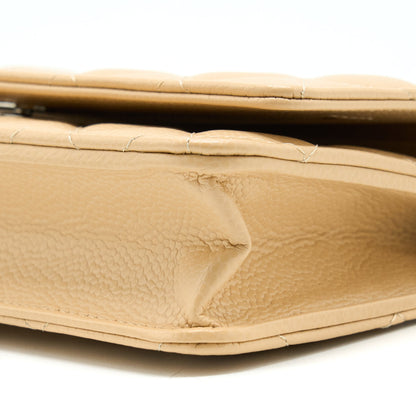 Chanel Classic Wallet On Chain Caviar Beige SHW (Microchip)