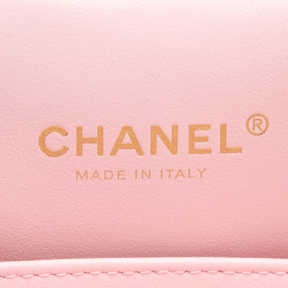 Chanel 22S Top Handle Vanity Bag Caviar Light Pink LGHW (Microchip)