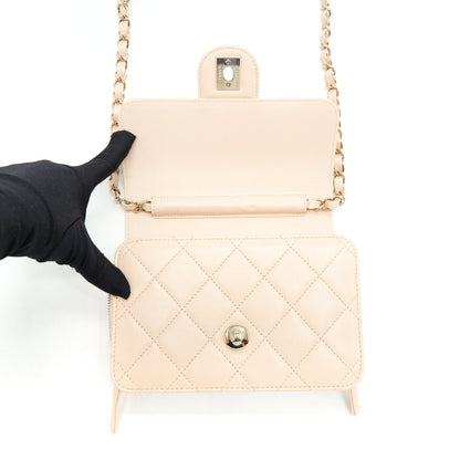 Chanel 21K Crossbody Bag Caviar Light Beige LGHW