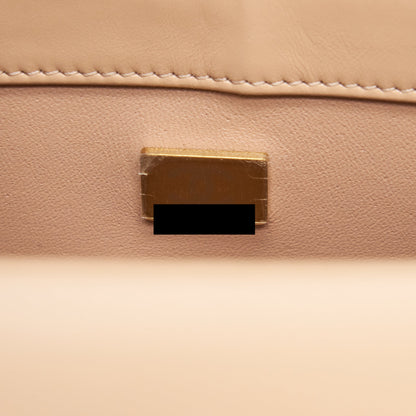 Chanel 21A Small Gold Crush Flap Bag Calfskin Beige GHW (Microchip)