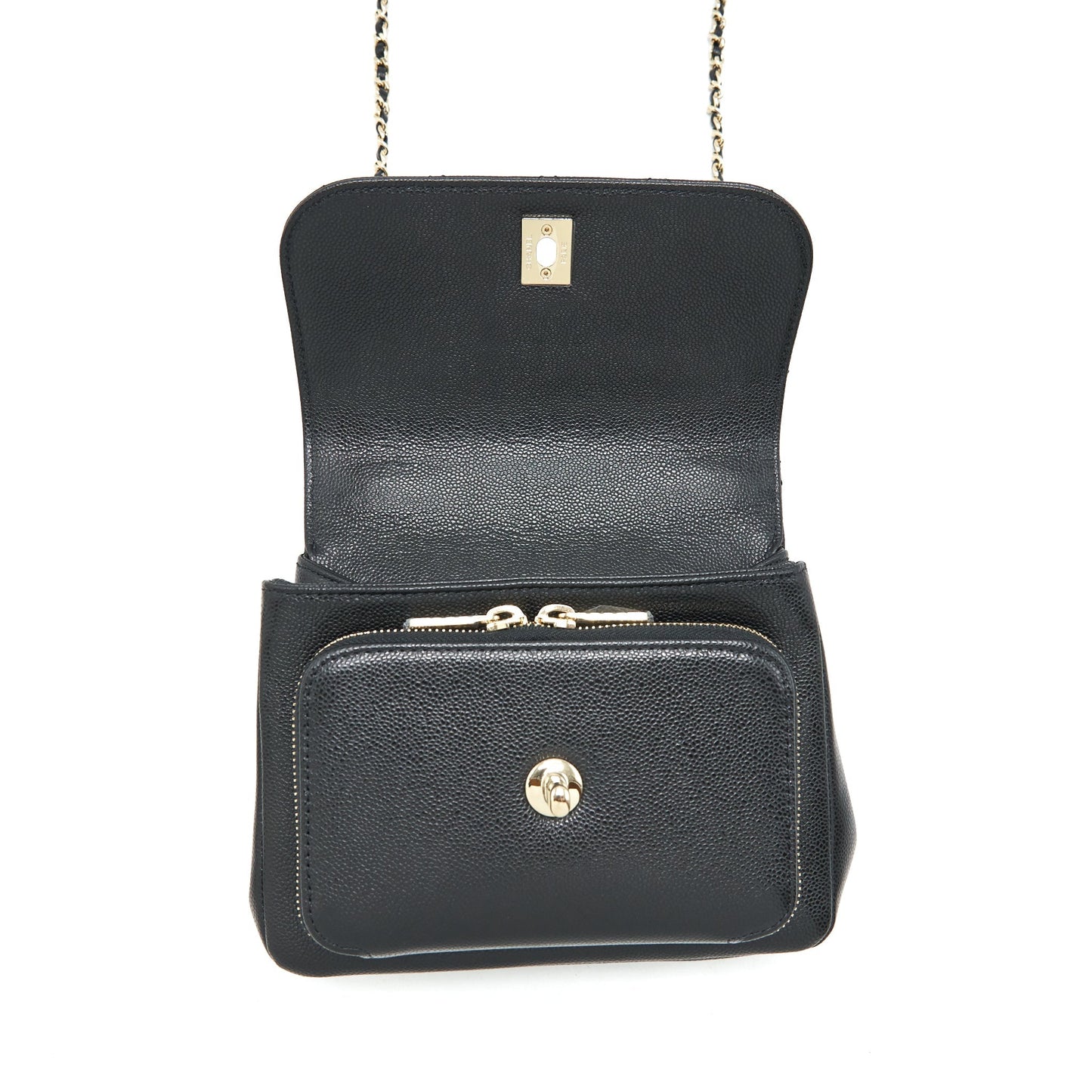 Chanel Small Business Affinity Caviar Black LGHW (Microchip)