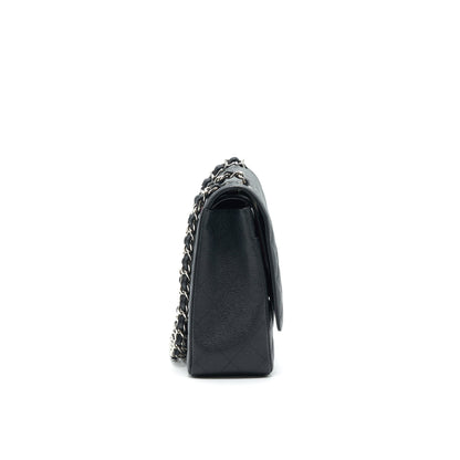 CHANEL CAVIER CLASSIC MAXI DOUBLE FLAP BAG BLACK SHW