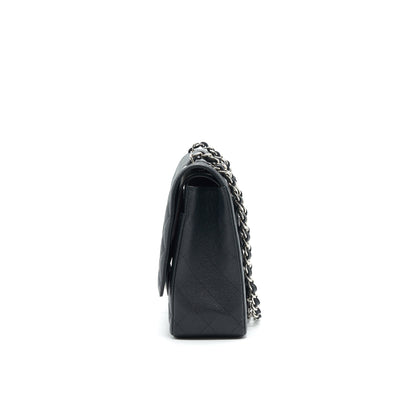 CHANEL CAVIER CLASSIC MAXI DOUBLE FLAP BAG BLACK SHW