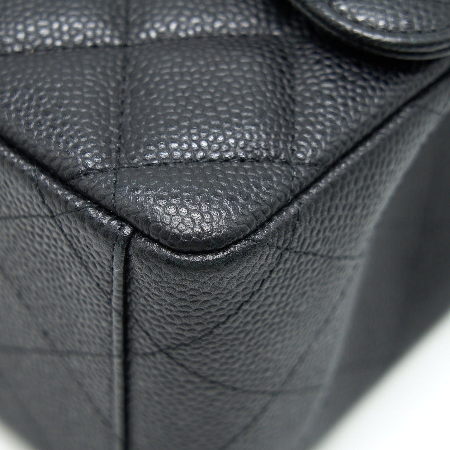 CHANEL CAVIER CLASSIC MAXI DOUBLE FLAP BAG BLACK SHW