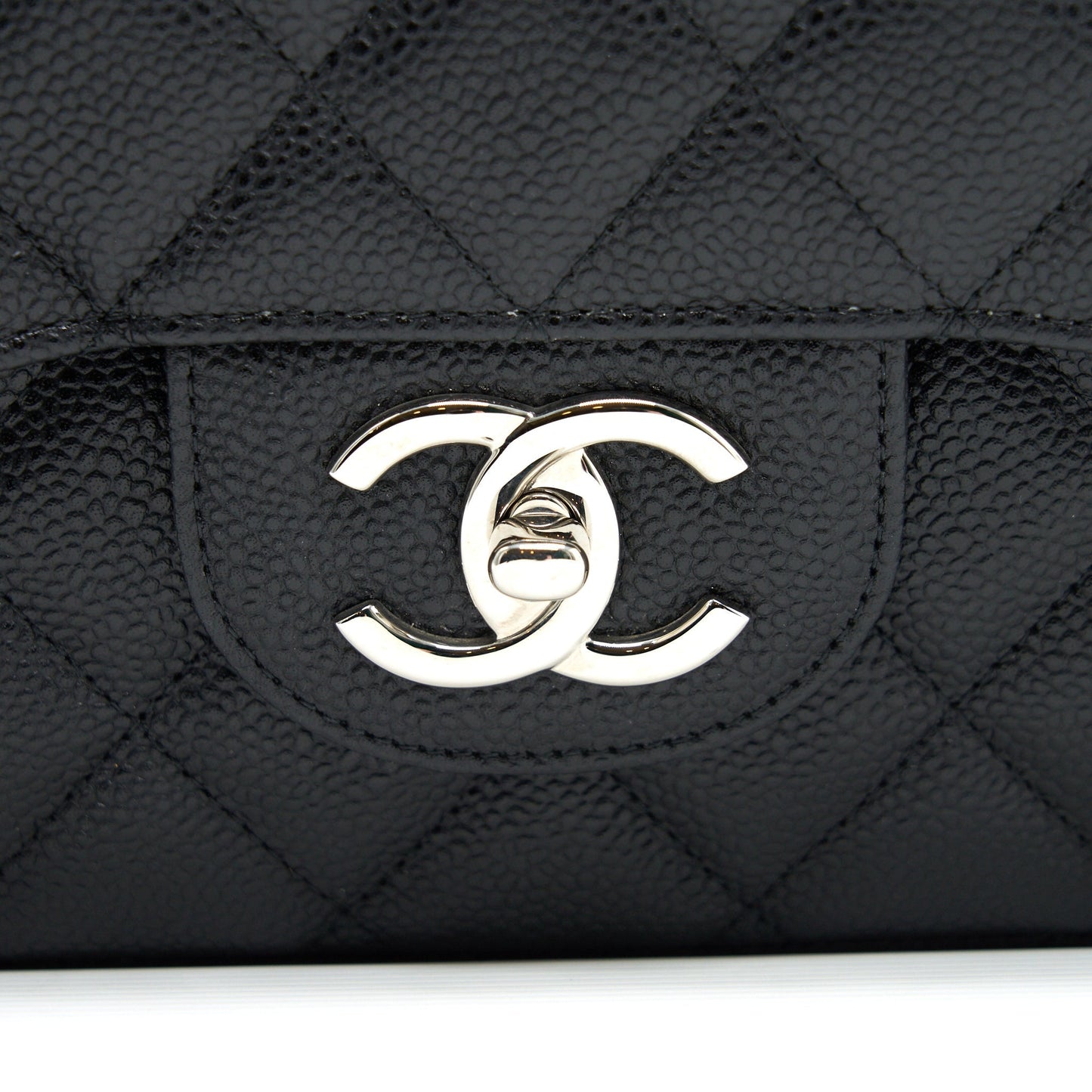 CHANEL CAVIER CLASSIC MAXI DOUBLE FLAP BAG BLACK SHW