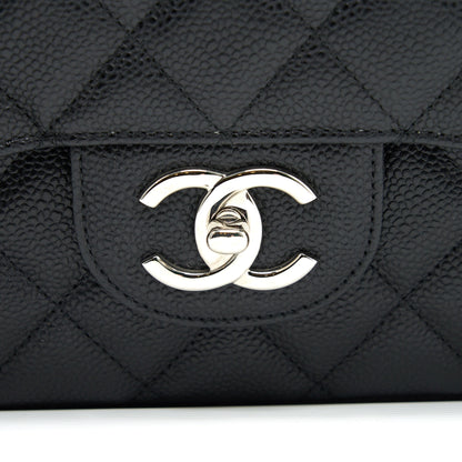CHANEL CAVIER CLASSIC MAXI DOUBLE FLAP BAG BLACK SHW