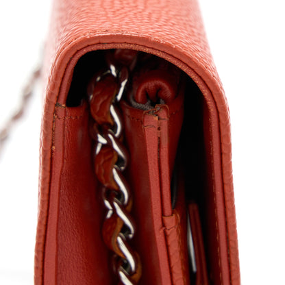 Chanel Wallet On Chain Caviar Orange Red SHW