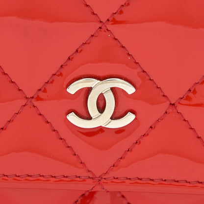 Chanel Classic Wallet On Chain Patent Red SHW