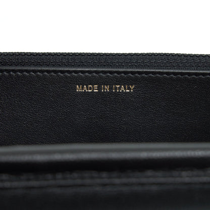 Chanel 22S Detail CC Logo Wallet On Chain Caviar Black LGHW (Microchip)