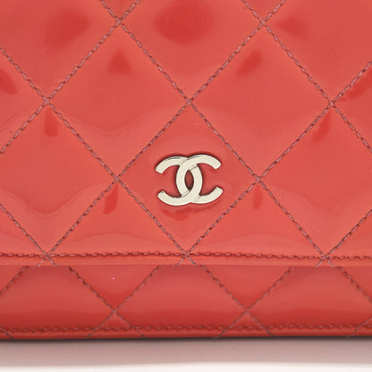 Chanel Wallet On Chains Red Patent SHW
