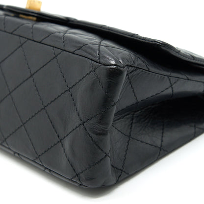 CHANEL 2.55 226 Reissue Flap Bag Aged Calfskin in Black GHW