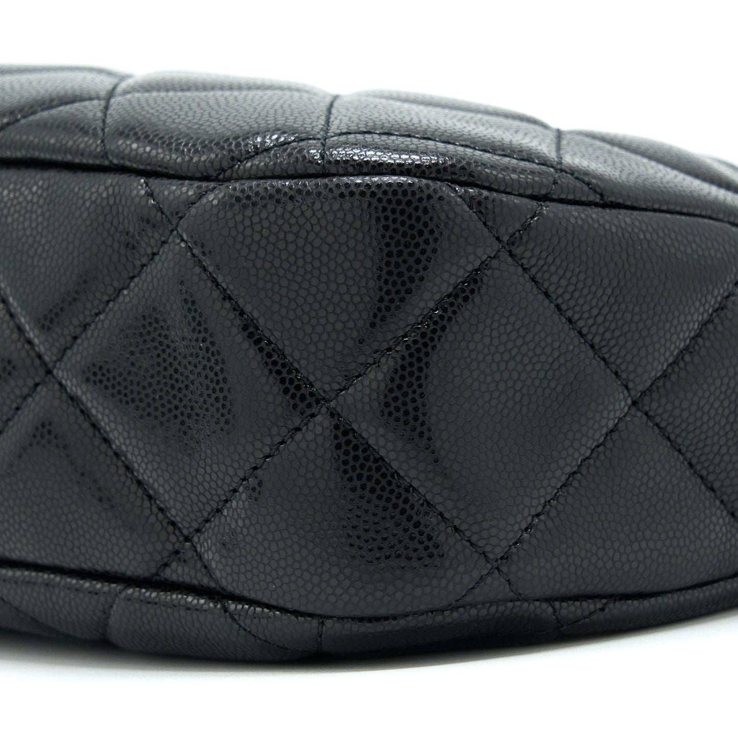 Chanel 22A Twist Your Buttons Hobo Shoulder Bag Caviar Black GHW (Microchip)