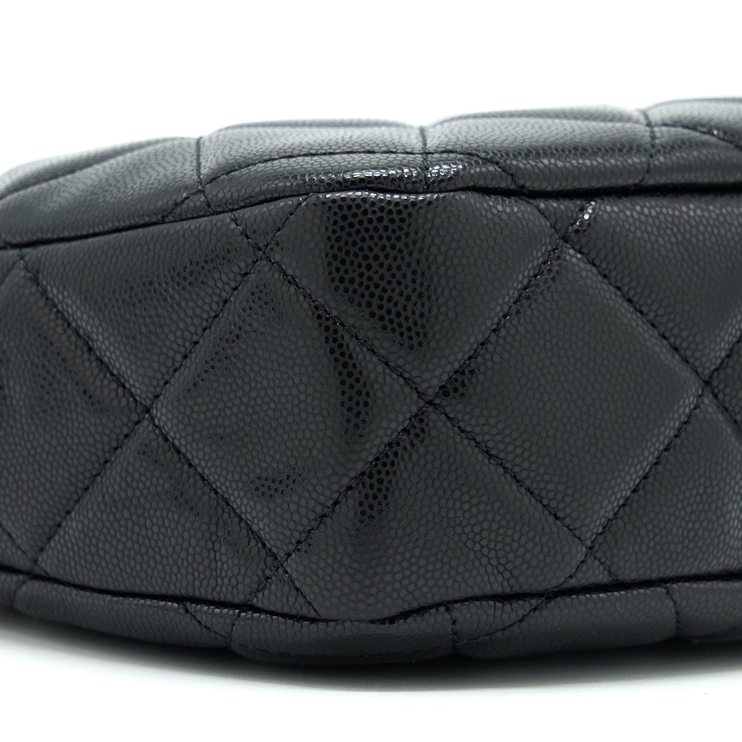 Chanel 22A Twist Your Buttons Hobo Shoulder Bag Caviar Black GHW (Microchip)