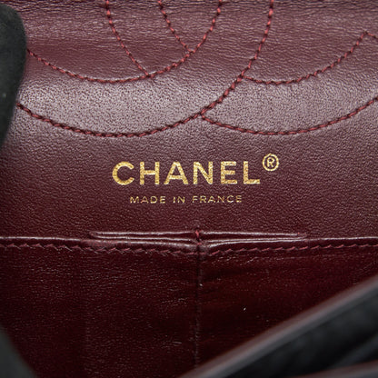 CHANEL 2.55 226 Reissue Flap Bag Aged Calfskin in Black GHW