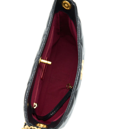 Chanel 22A Twist Your Buttons Hobo Shoulder Bag Caviar Black GHW (Microchip)