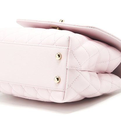 Chanel 22P Small Coco Handle Caviar Light Pink LGHW (Microchip)