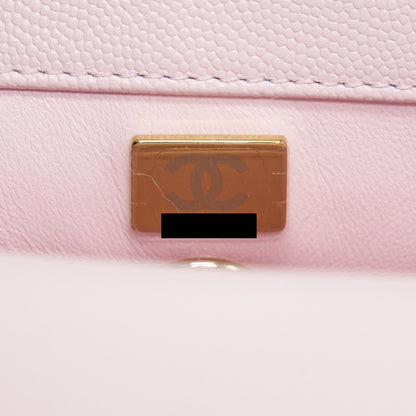 Chanel 22P Small Coco Handle Caviar Light Pink LGHW (Microchip)